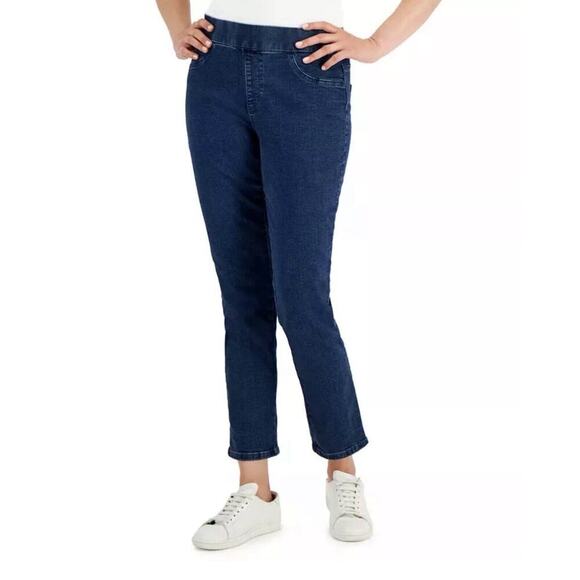 Karen Scott Overcast Pull-on Denim Jeans Petite‎ Size PS NWT - Picture 1 of 7